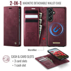 CaseMe C49 Magnetic RFID Blocking Detachable Wallet Leather Phone Case – Magnetic, Card Slot, Leather, For Samsung Galaxy A57 5G, For Samsung Galaxy A17, For Samsung Galaxy S25 Edge 5G, For Samsung Galaxy A56 5G