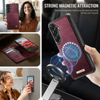 CaseMe C49 Magnetic RFID Blocking Detachable Wallet Leather Phone Case – Magnetic, Card Slot, Leather, For Samsung Galaxy A57 5G, For Samsung Galaxy A17, For Samsung Galaxy S25 Edge 5G, For Samsung Galaxy A56 5G