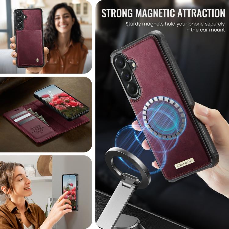 CaseMe C49 Magnetic RFID Blocking Detachable Wallet Leather Phone Case – Magnetic, Card Slot, Leather, For Samsung Galaxy A57 5G, For Samsung Galaxy A17, For Samsung Galaxy S25 Edge 5G, For Samsung Galaxy A56 5G