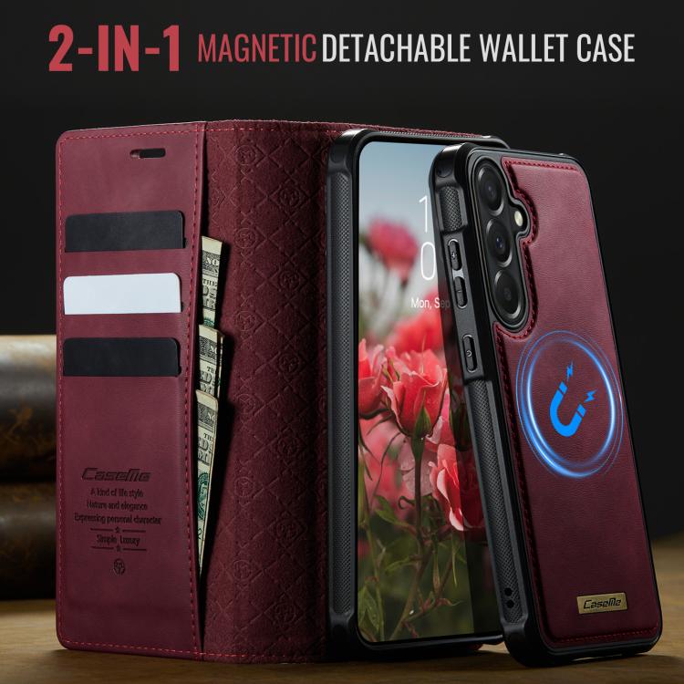 CaseMe C49 Magnetic RFID Blocking Detachable Wallet Leather Phone Case – Magnetic, Card Slot, Leather, For Samsung Galaxy A57 5G, For Samsung Galaxy A17, For Samsung Galaxy S25 Edge 5G, For Samsung Galaxy A56 5G