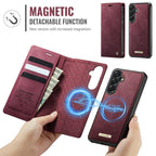 CaseMe C49 Magnetic RFID Blocking Detachable Wallet Leather Phone Case – Magnetic, Card Slot, Leather, For Samsung Galaxy A57 5G, For Samsung Galaxy A17, For Samsung Galaxy S25 Edge 5G, For Samsung Galaxy A56 5G
