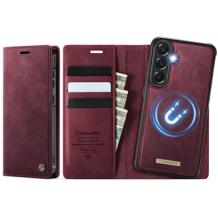 CaseMe C49 Magnetic RFID Blocking Detachable Wallet Leather Phone Case – Magnetic, Card Slot, Leather, For Samsung Galaxy A57 5G, For Samsung Galaxy A17, For Samsung Galaxy S25 Edge 5G, For Samsung Galaxy A56 5G