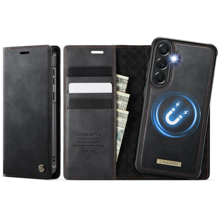 CaseMe C49 Magnetic RFID Blocking Detachable Wallet Leather Phone Case – Magnetic, Card Slot, Leather, For Samsung Galaxy A57 5G, For Samsung Galaxy A17, For Samsung Galaxy S25 Edge 5G, For Samsung Galaxy A56 5G