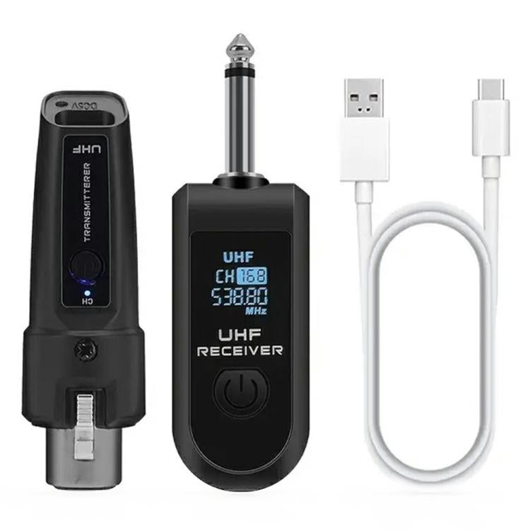K1 For Handheld Dynamic Mic Wired to Wireless Microphone Converter, 1 Transmitter + 1 Receiver, 1 Transmitter + 1 Receiver – TPU, Plug-and-play 1 Transmitter + 1 Receiver