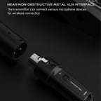 K1 For Handheld Dynamic Mic Wired to Wireless Microphone Converter, 1 Transmitter + 1 Receiver, 1 Transmitter + 1 Receiver – TPU, Plug-and-play