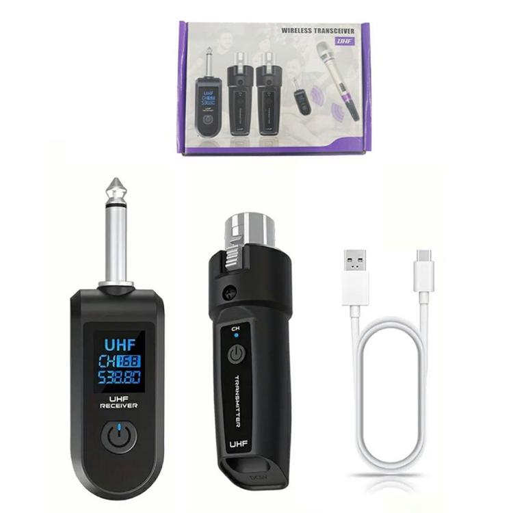 K1 For Handheld Dynamic Mic Wired to Wireless Microphone Converter, 1 Transmitter + 1 Receiver, 1 Transmitter + 1 Receiver – TPU, Plug-and-play