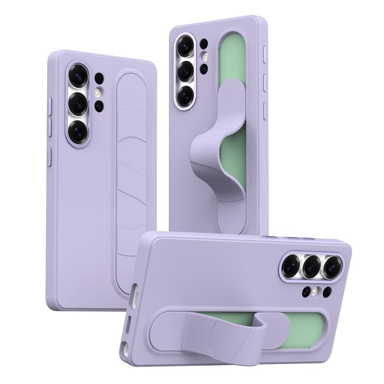 Intelligent Control Button Wristband Phone Case – Wear-resistant, TPU, For Samsung Galaxy S24+ 5G, For Samsung Galaxy S24 5G, For Samsung Galaxy S23 Ultra 5G For Samsung Galaxy S23 Ultra 5G Lola Purple
