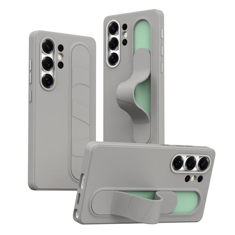 Intelligent Control Button Wristband Phone Case – Wear-resistant, TPU, For Samsung Galaxy S25 5G, For Samsung Galaxy S25+ 5G, For Samsung Galaxy S25 Ultra 5G, For Samsung Galaxy S24 Ultra 5G For Samsung Galaxy S24 Ultra 5G Titanium Gunmetal