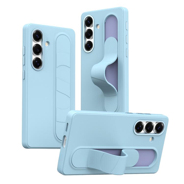 Intelligent Control Button Wristband Phone Case – Wear-resistant, TPU, For Samsung Galaxy S24+ 5G, For Samsung Galaxy S24 5G, For Samsung Galaxy S23 Ultra 5G For Samsung Galaxy S24+ 5G Far Peak Blue