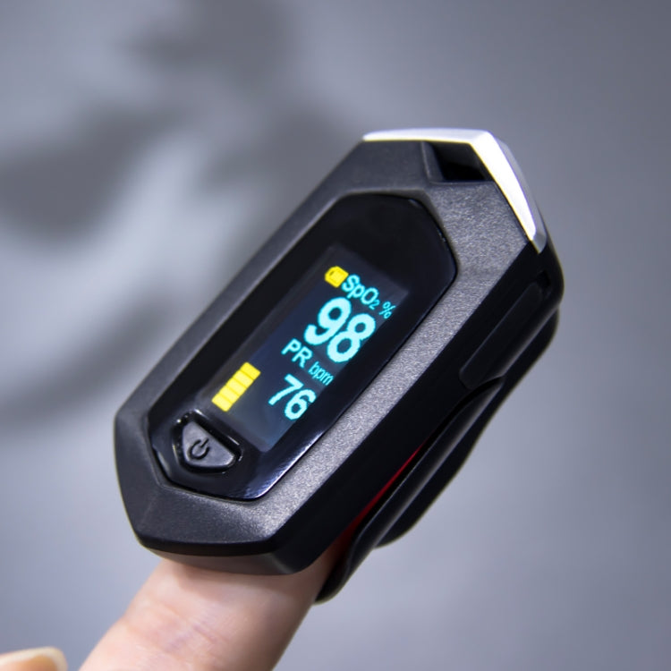 Portable Pulsioximetro Finger spo2 Pulse oxymeter blood oxygen monitor saturatiemeter (Orange) Black