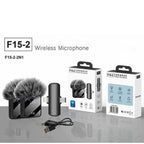 F15 2 in 1 Lavalier Clip Intelligent Noise Reduction Wireless Microphone for Type-C and 8 Pin