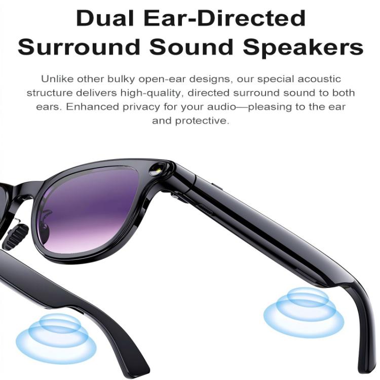 A2 8MP HD Smart Camera Glasses, Support AI Translation / AI Assistant / Bluetooth Calling, A2