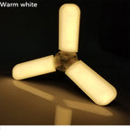 45W E27 LED Bulb SMD2835 228leds Super Bright Foldable Fan Blade Angle Adjustable Ceiling Lamp Home Energy Saving Lights Default Title