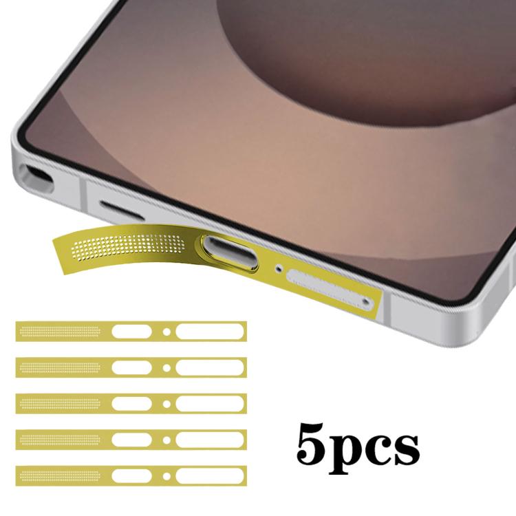 5pcs High-Density Metallic Integrated Speaker Dust Cover – Ultra-thin, For Samsung Galaxy S26 Ultra 5G, For Samsung Galaxy S25 Ultra 5G