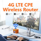 Q51-E SIM Card Slot and RJ45 Port 4G LTE WiFi 6 Router CPE Wireless Modem, EU Plug, UK Plug – Card Slot