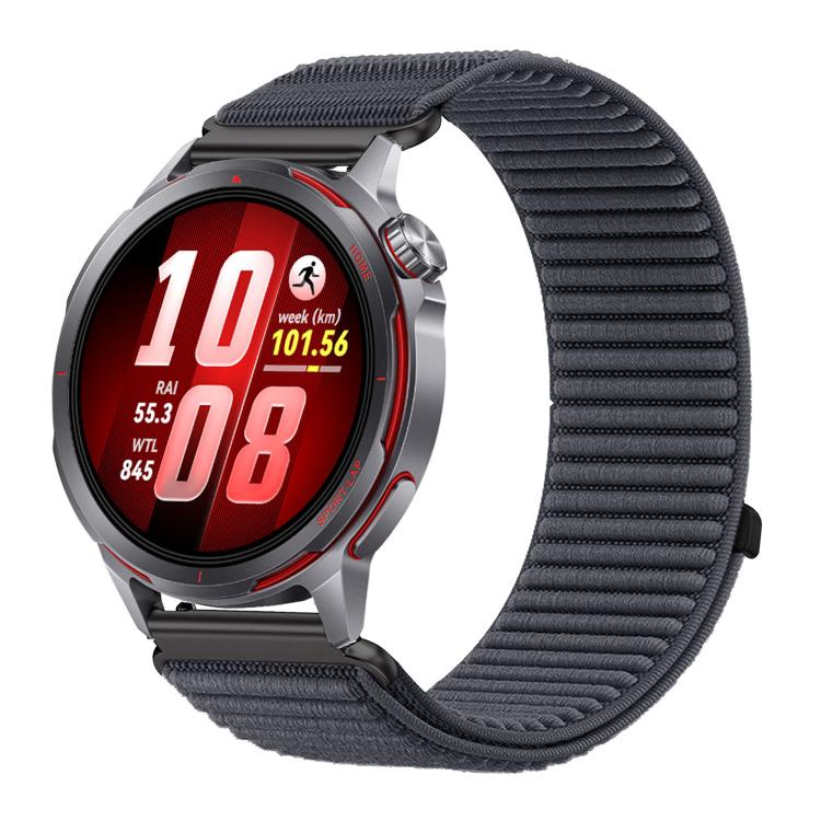 Watch Band – Braided Nylon (Huawei Watch GT Runner) For Huawei Watch GT Runner 2 Dark Grey