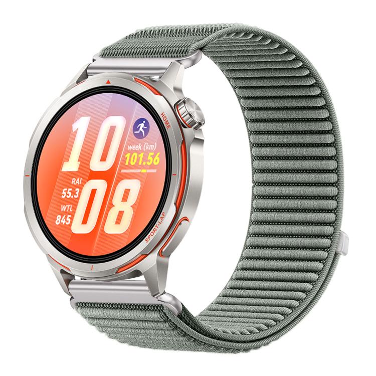 Watch Band – Braided Nylon (Huawei Watch GT Runner) For Huawei Watch GT Runner 2 Grey Green