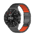 Watch Band – Silicone (26mm) #13 For Garmin 26mm Black Orange