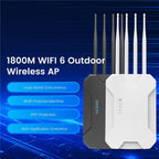 HW1800S WiFi 6 Outdoor Wireless Access Point 1800Mbps Waterproof Dual Band Gigabit Router, US Plug, EU Plug, UK Plug, AU Plug – Waterproof