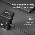 JMARY FM-06R For Camera Mini Flash Fill Light Hot Shoe Mount 300mAh Rechargeable LED Light – TPU