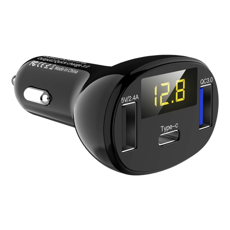 C02 Car Power Adapter in-car Phone Charger Type-C Fast Charger QC3.0 Dual USB Ports DC5V 2.4A 12V 24V Cigarette Lighter Power Supply, C02 – Fast Charging, TPU C02