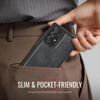 CaseMe C69 Series Magnetic Vegan Leather Back Phone Case – Magnetic, Leather, Wireless Charging, For Samsung Galaxy A52 / A52s 5G