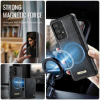 CaseMe C69 Series Magnetic Vegan Leather Back Phone Case – Magnetic, Leather, Wireless Charging, For Samsung Galaxy A52 / A52s 5G