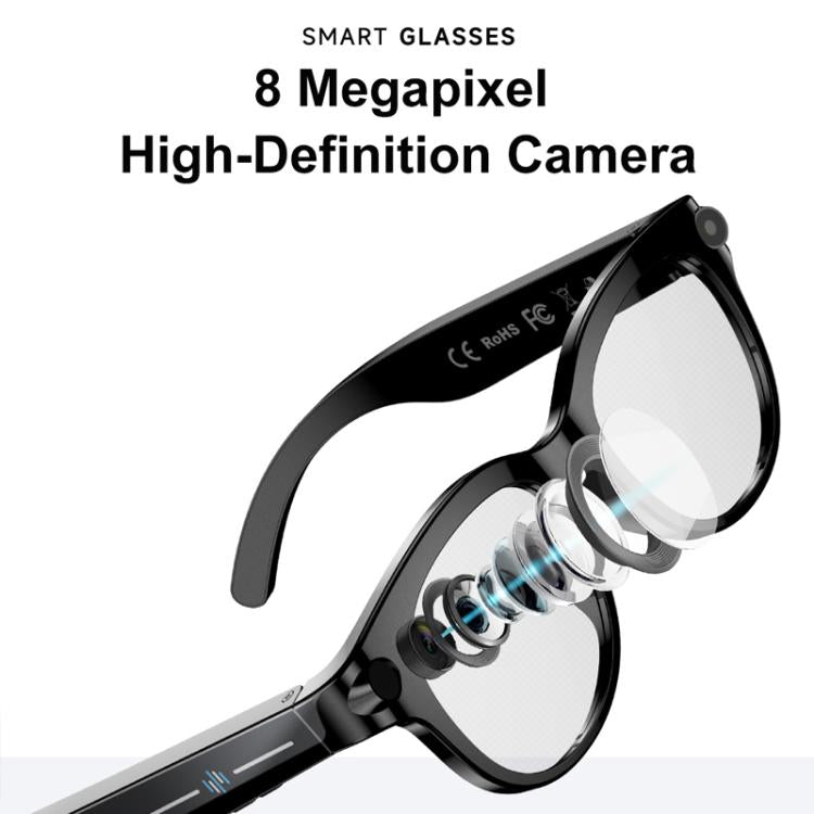M89-S 8MP AI Smart Glasses, Support Bluetooth Call / AI Voice Assistant / Music Control