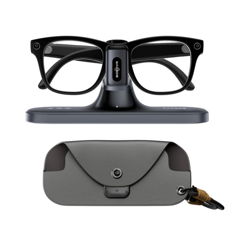 BOBOVR CG2 For Meta Ray-Ban Wayfarer Smart AI Glass 3 in 1 Charging Station – Magnetic, Leather Default Title