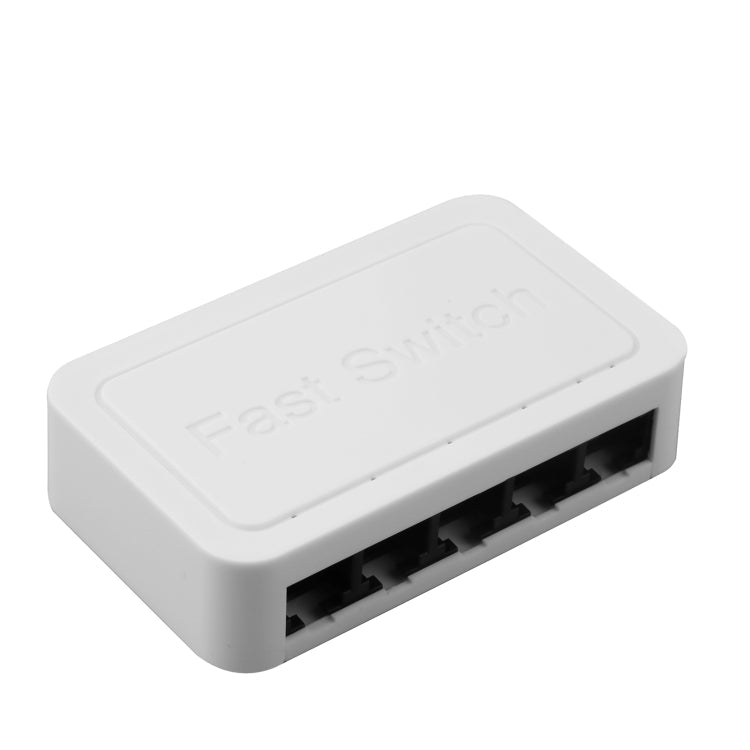 5Port 10/100Mbps Fast Ethernet Switch, 5 Ports White – Plug-and-play