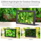 FEELWORLD FW279 7 Inch Ultra Bright 2200nit on Camera Field DSLR Monitor Full HD 1920x1200 4K HDMI Input Output High Brightness for DSLR Stabilizer, FW279