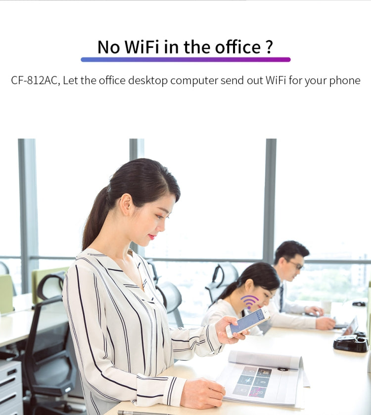 COMFAST CF-812AC USB WiFi Adapter-1300 Mbps USB di Rete Wireless wiFi, CF-812AC – Durable Build, Easy to Use
