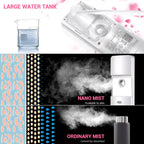 K-SKIN KD777 Nano Cool Facial Sprayer Handheld Portable Skincare Humidifier Skin Care, White, Red