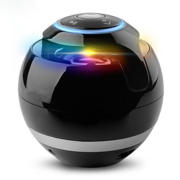 A18 Bluetooth Speaker – Ball Bluetooth Speaker with LED Light Portable Wireless Mini Speaker... BLACK