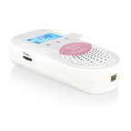 FD-100 Digital Fetal Doppler Ultrasound Sound Baby Heartbeat Detector Monitor LED Digital Prenatal Pocket Fetal Doppler Stethoscope (Pink), FD-100 (Pink)