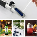 RZ136 Refractometer Fruit Wine Meter Sugar Portable Auto Brix 0~32% Alcohol 0~26% Fruit Juice Wine Sugar Meter Refractometer Default Title