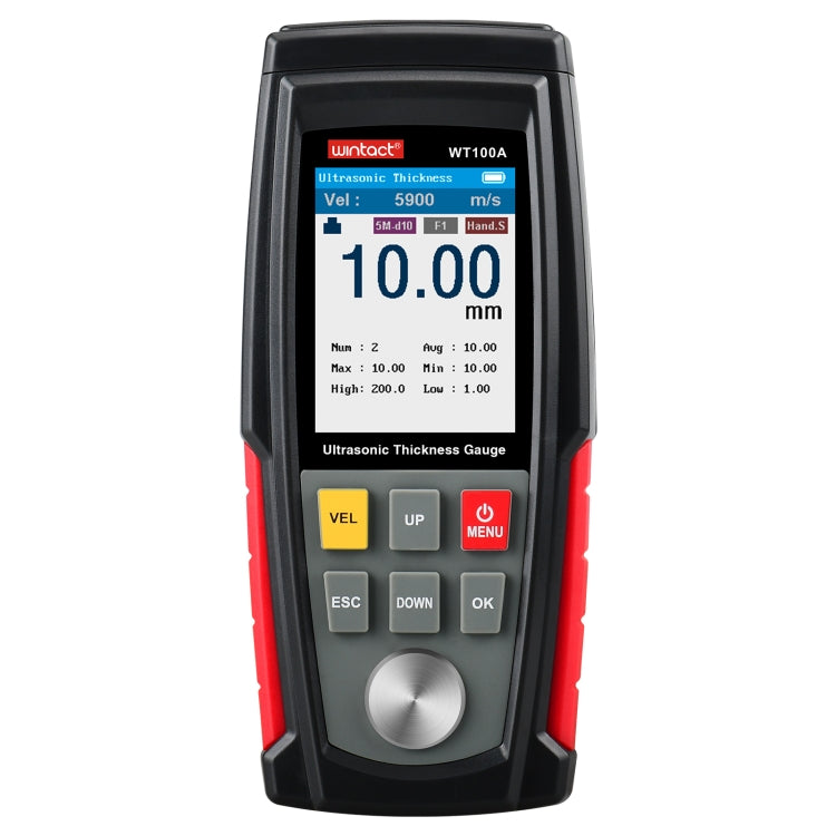WT100A Digital Ultrasonic Thickness Gauge Meter Tester USB Charging Digital Thickness Metal Tester High Precision, WT100A WT100A