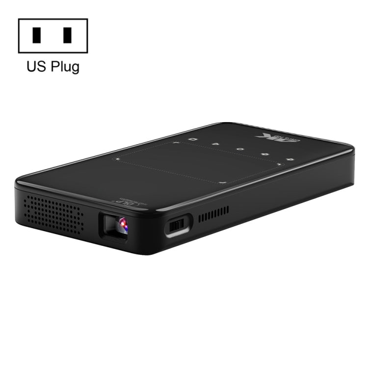 X2 (1+8G) DLP Android 7.1Smart Mini Projector X2 With Sliding Lens Cover Wifi Mini Projector (Black), 1GB+8GB US Plug, 1GB+8GB EU Plug – Card Slot, TPU, 4K 1GB+8GB US Plug Black