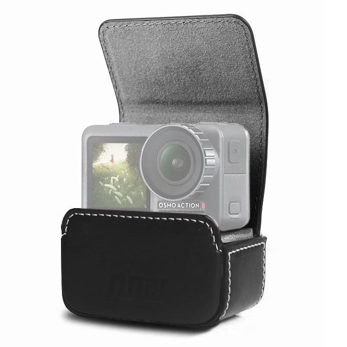 Waterproof Mini Leather Case Storage Carrying Box for DJI OSMO Action / GoPro / SJCAM / Xiaomi Mi Jia, Black, Coffee Black