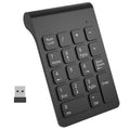 18 Keys 2.4GHz Mini USB Numeric Keypad, Wireless Black – Durable Build, Easy to Use Wireless Black