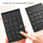 18 Keys 2.4GHz Mini USB Numeric Keypad, Wireless Black – Durable Build, Easy to Use