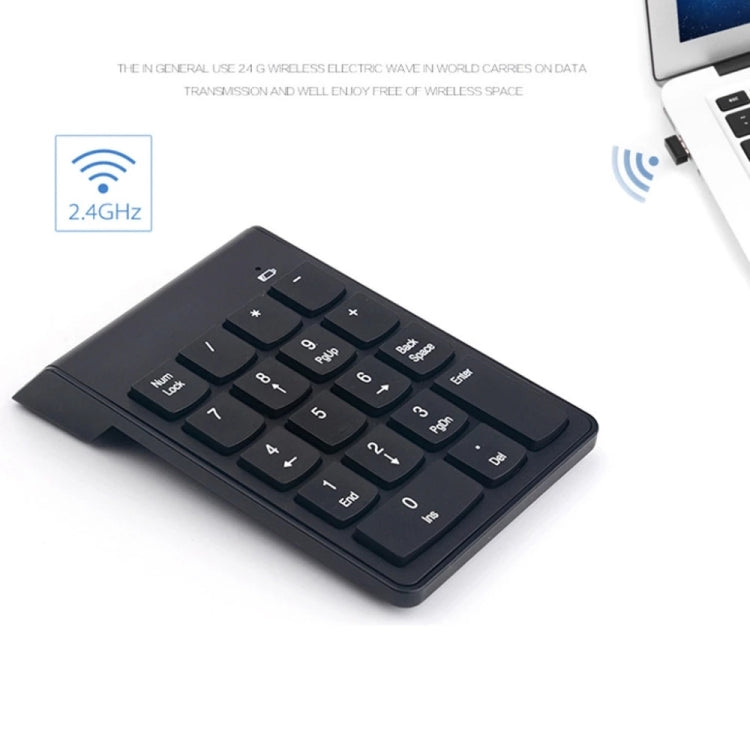 18 Keys 2.4GHz Mini USB Numeric Keypad, Wireless Black – Durable Build, Easy to Use
