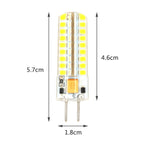 GY6.35 5W SMD2835 72LEDs Dimmable Silicone Corn Bulb for Chandelier Crystal Lamp Lighting Accessories,AC 12V, Warm White, Cool White