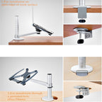 OA-1S Double use Laptop/Tablet Stand Height Adjustable Rotatable Holder – Aluminum Alloy, 4K