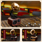 Retro Wood Portable Mini Bluetooth Speaker Wireless Loudspeaker Outdoor Speaker Sound System TF FM Radio Music Subwoofer – Shockproof, Bluetooth, TPU