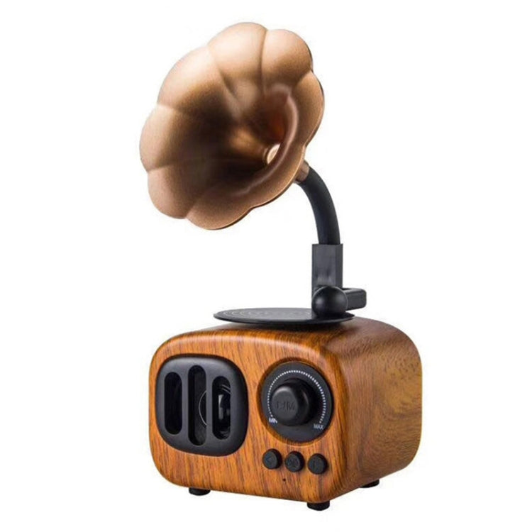 Retro Wood Portable Mini Bluetooth Speaker Wireless Loudspeaker Outdoor Speaker Sound System TF FM Radio Music Subwoofer – Shockproof, Bluetooth, TPU Khaki