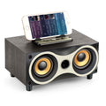 X6 Bluetooth Speaker – Portable Wooden Wireless Speaker Subwoofer Stero Bluetooth Speakers... Black Wooden
