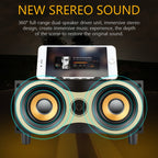 X6 Bluetooth Speaker – Portable Wooden Wireless Speaker Subwoofer Stero Bluetooth Speakers...