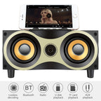 X6 Bluetooth Speaker – Portable Wooden Wireless Speaker Subwoofer Stero Bluetooth Speakers...
