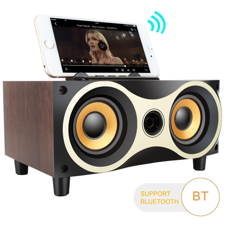 X6 Bluetooth Speaker – Portable Wooden Wireless Speaker Subwoofer Stero Bluetooth Speakers...